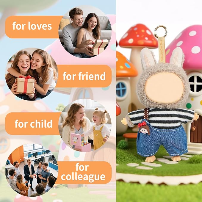 Coolcandy 17cm Doll Clothes for Doll, Fashionable Dolls Outfit with Accessories Suit, Stylish Adorable Dolls Clothes Set, Soft Fabric, Detailed Stitching(Doll Not Included)