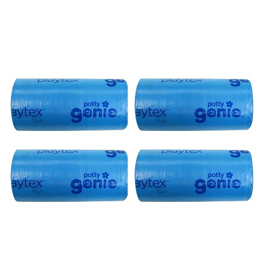 Playtex Baby Potty Genie Liner Refills, Blue, 4-Roll Set