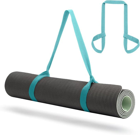 Yoga Mat Carrier Strap, Adjustable Thick Straps Sling for Carrying Large Mats, Stretching Band