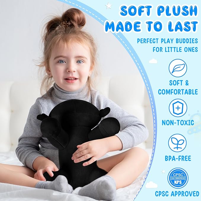 Axolotl Plush Toy,Soft Cute Axolotl Stuffed Animal Plushies,Axolotl Stuffed Animal Toy for Kids, Cute Plushies Axolotl Pillow Doll.Black