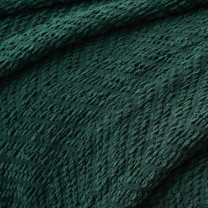 BATTILO HOME Christmas Green Throw Blanket Couch, 50''x60'' | Knit Throw Blanket Versatile Chair, Super Soft Warm Christmas Decor Throw Tassels Bed,Sofa and Living Room