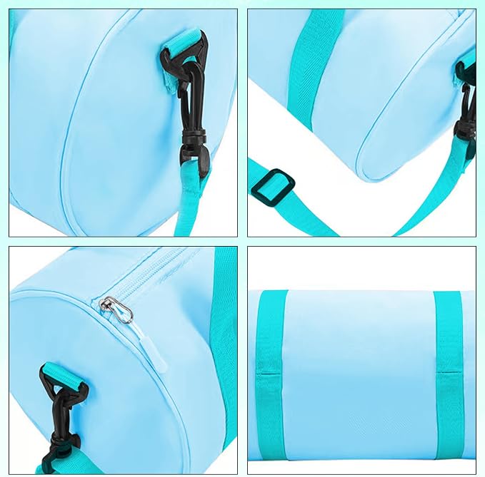 Ballet Dance Bag Mini Gym Bag Lightweight Small Duffle Bag 10L Cute Crossbody Bag for Yoga Swimming Sport (SkyBlue)
