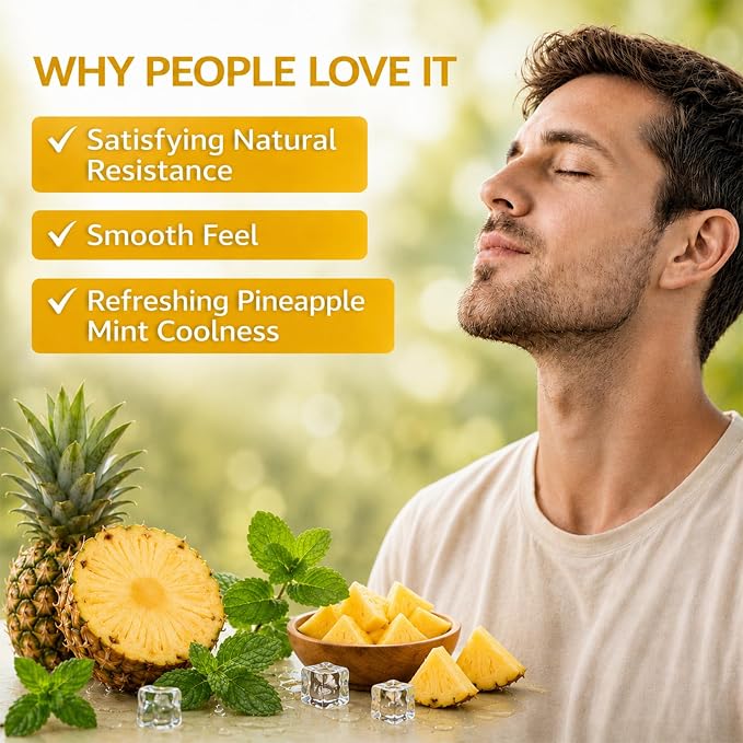 Herbal Diffuser Pen 2 Pack, Pineapple & Mint Personal Aroma Stick, Portable Scent Stick with PCTG Tip & 304 Stainless Steel Tube, Pocket Fresh Aroma Pen for Office, Travel, Gym & Daily Use