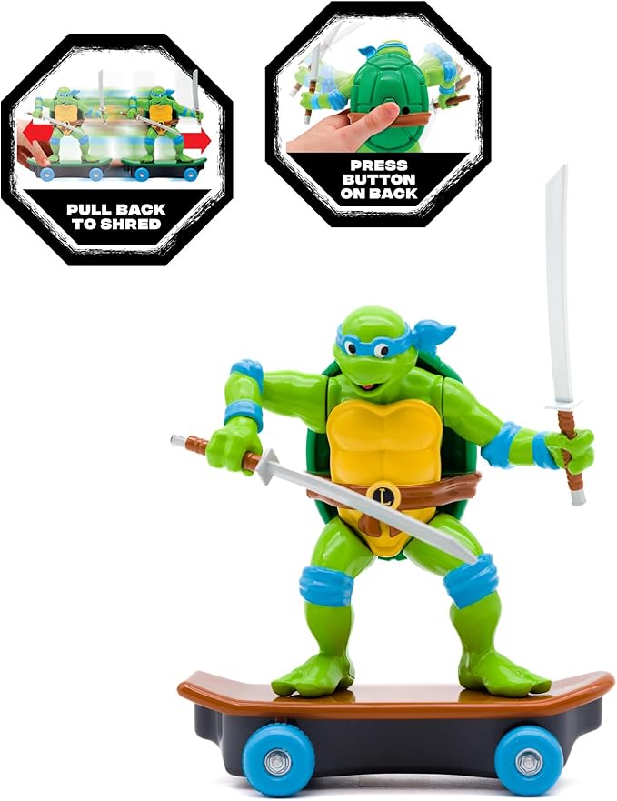 Teenage Mutant Ninja Turtles 5" Sewer Shredders Leonardo Classic Edition Ages 3+ - Battle & Shred with Signature Katanas!