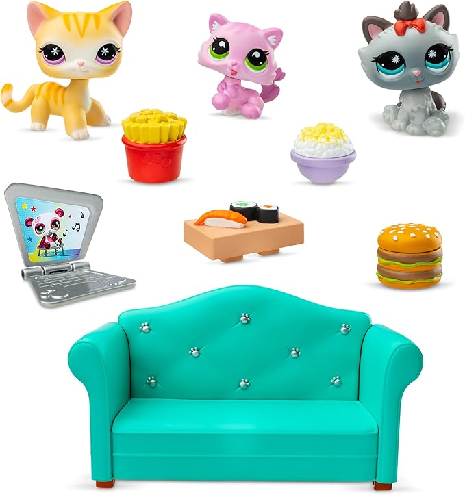 Littlest Pet Shop - Diner Dash Play Pack, Gen 7 Authentic LPS Bobble Head Toy Figure, Collectible Toy Animal, Ages 4+ - Amazon Exclusive