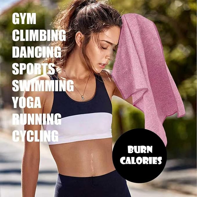 Microfiber Quick Dry Gym Towel, Lint Free Odor-Free Absorbent Fiber, Fast Drying, Men & Women Workout Gear for Body Sweat, Working Out, Towels (Pink, 5Pack - 16 * 27Inch)