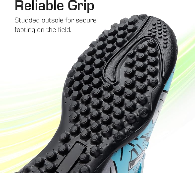 DREAM PAIRS Boys Girls Indoor Turf Soccer Cleats Lace Up Athletic Youth Futsal Football Casual Shoes for Little/Big Kid