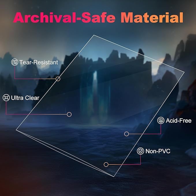 1200 Pack Card Sleeves Clear, Perfect Fit Inner Sleeves Ideal for Double-sleeving, Trading Card Sleeve Compatible with MTG, PKM, TCG and Gaming Cards (60 Microns)
