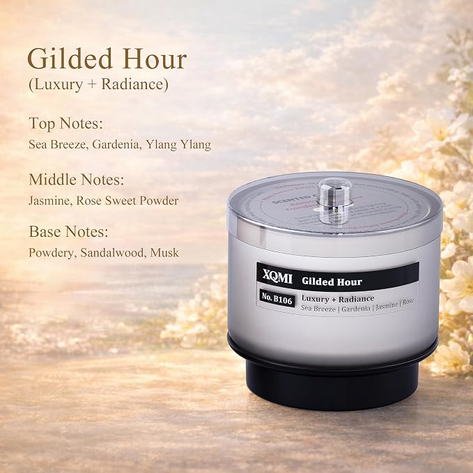 Smart Scented Candle Refill Set, 4-Pack Luxury Fragrance Collection, 4.25oz Each, ±35H Burn Time, Soy Wax With 13% Perfume-Grade Oils (Wind’s Whisper, Gilded Hour, Because You Are, Joyful Moment)