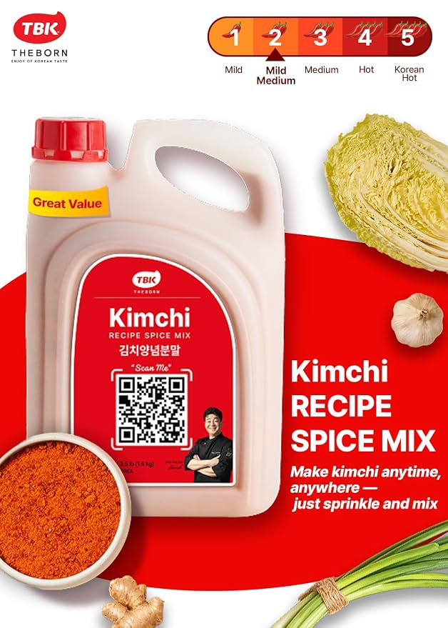 TBK THEBORN Kimchi Seasoning, Korean Kimchi Recipe Spice Mix 1.6kg | Convenient seasoning blend with savory Korean flavor for homemade kimchi, kimchi stew, fried rice and noodles