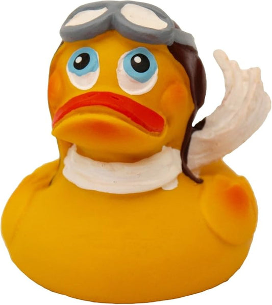 Lanco Pilot Rubber Duck Bath Toy | All Natural, Organic, Eco Friendly, Squeaker | Imported from Barcelona, Spain