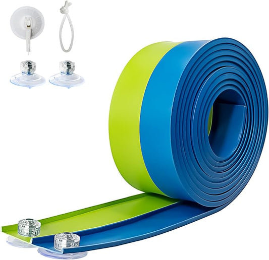 Flex Tracks 15 Ft for Kids Starter Set, Flexible Race Car Ramp Track with Suction Cups Compatible with Hot Wheels and Diecast 1/64th Cars for Ages 3 & Up (Green & Blue)