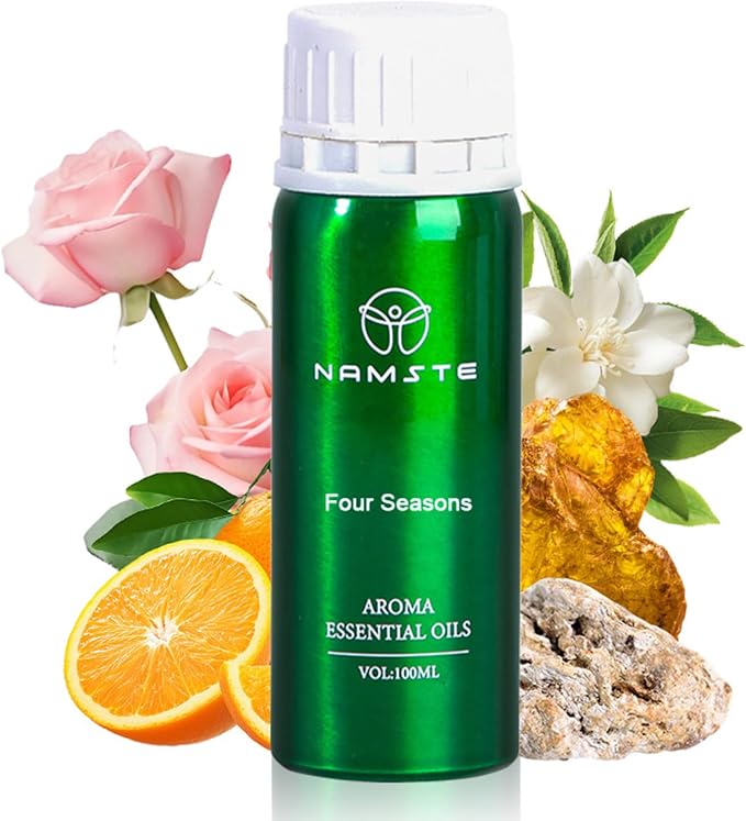 100ml Diffuser Essential Oil Seasons Bloom Citrus & Lavender Blend | Bring 5-Star Luxury to Your Home Spa Grade Amber Musk Scent for Bedroom Relaxation, Candle & Soap Making