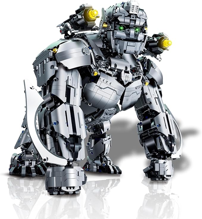 Transforming Robot Building Set for Adult, King Kong Robot Building Kit with Green Lignt, Transforming Toys for Boys. 4160pcs