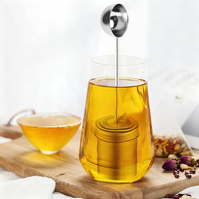 Numola Premium Tea Infuser | Extra Fine 304 Stainless Steel, Tea Strainer with Spoon Handle, Versatile Tea Ball, For Brewing Loose Leaf Tea