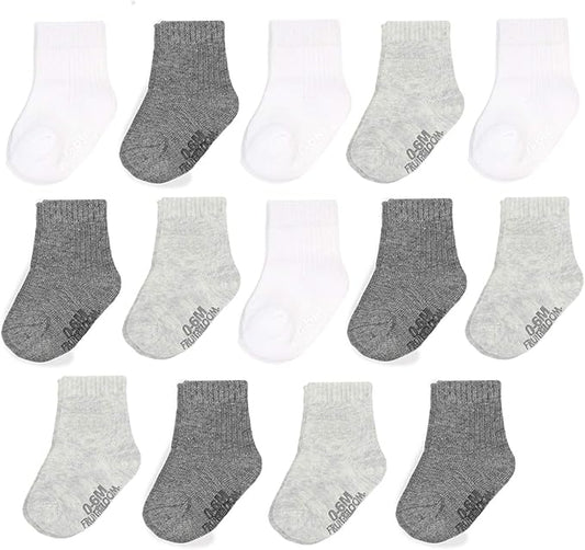 Fruit of the Loom Baby & Toddler Grow & Fit Flex Zones Cotton Stretch Socks - Unisex, Girls, Boys