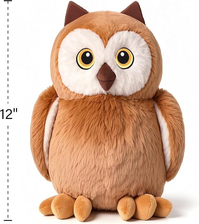 Brown Owl Stuffed Animal – Cute Brown owl Plush Toy for Kids & Adults – Birthday Surprise Present & Room Decor –A Cuddly Companion for Everyday hugs and Bedtime