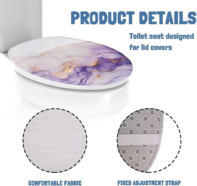 Yellow Butterfly Toilet Lid Cover, Suitable for Most Round, Elongated and Oblong Toilet Seats, Bathroom Decorative Flannel Soft Toilet Lid Cover