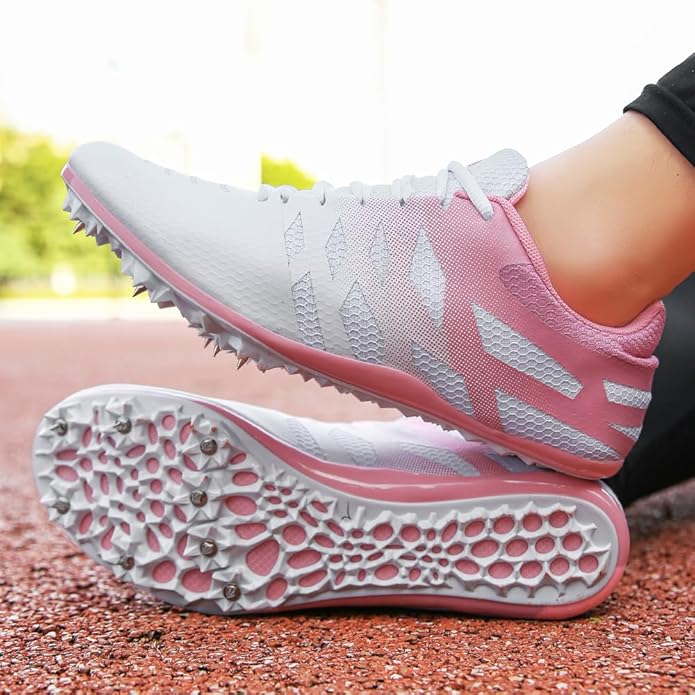 Men Women Kids Track and Field Shoes Professional 8 Spikes Running Racing Sneakers Breathable Lightweight Sprinting Shoes