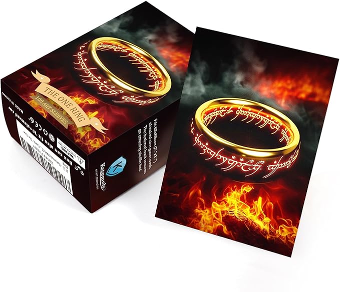 Katomula 100 MTG Card Sleeves with 100 Inner Sleeve, Textured Back Art Sleeves, Fit Standard Size Cards- The-One-Ring