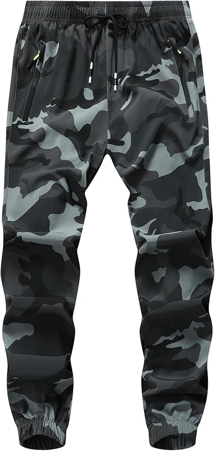 Boys Hiking Joggers Pants Outdoor Youth Quick Dry Lightweight Athletic with Zipper Pockets