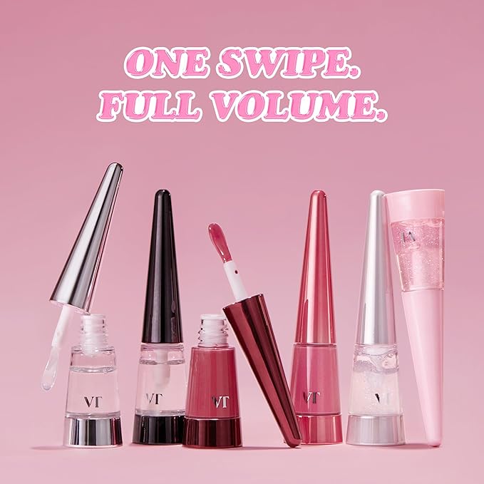 VT COSMETICS Reedle Shot Lip Plumper, Hydrate & Volumize Lip Gloss, Smooth Lip Wrinkles, Korean Lip Plumper, High Shine, Lip Enhancer, Hyaluronic Acid, 0.15 oz. (Crystal (Glitter))
