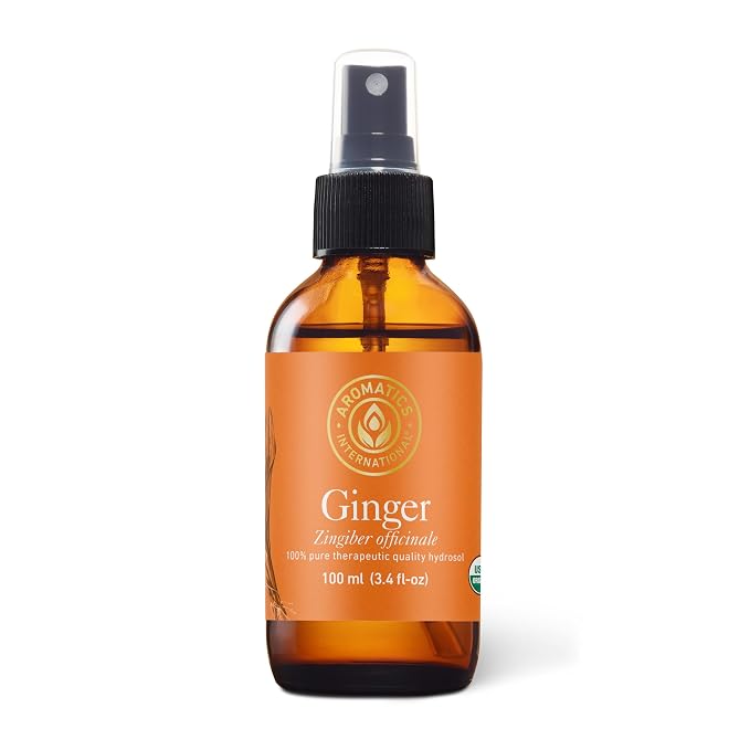 Aromatics International Ginger Hydrosol 100ml | Sweet Spicy Lemony Natural Aromatic Mist for Home, Body & Daily Use