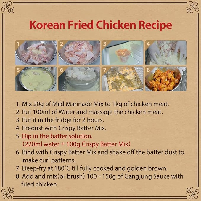 Foodrella Korean Fried Chicken Sweet & Spicy Yangnyeom Sauce (양념치킨소스), 2.2 LB (1kg)