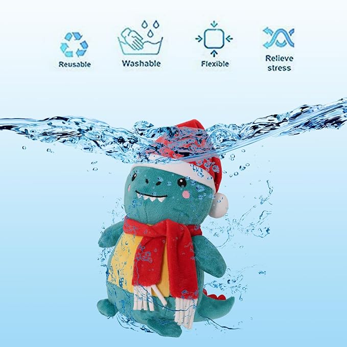Dinosaur Plush Toy Stuffed Animal Cute Christmas Dinosaur Plushies Pillow Soft Plushie Doll Gifts for Kid Decor (11 Inch)