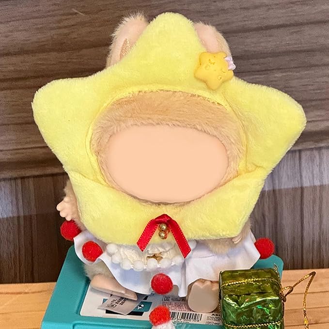 Clothes for Doll, 17cm Doll Clothes Set Suitable for Dolls Accessories - Headband + Scarf + Skirt (NO Doll),Yellow Star