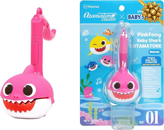 Otamatone Melody [Special Baby Shark Edition] Portable Mini Size Electronic Keychain Musical Toy from Japan – by Maywa Denki [English Instructions] – Mommy Shark