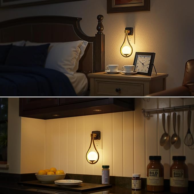 LED Night Light, Night Lights Plug into Wall, 0-100LM Dimmable | Nightlight, 330° Rotating with Dusk to Dawn Sensor, Adjustable Brightness for Kids, Bathroom, Bedroom, Hallway, 2pack