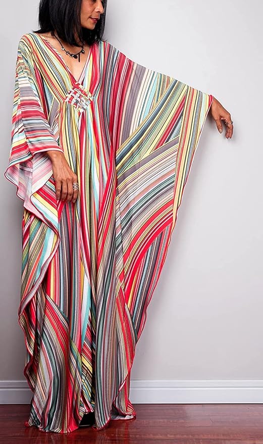 Venasha Womens Caftan Floral Print Kaftan Dress Short Sleeve Swimsuit Cover up Loungewear for Summer