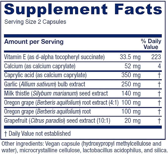 Vitanica Candidastat, Yeast Balance Supplement and Support, Vegan, 120 Capsules