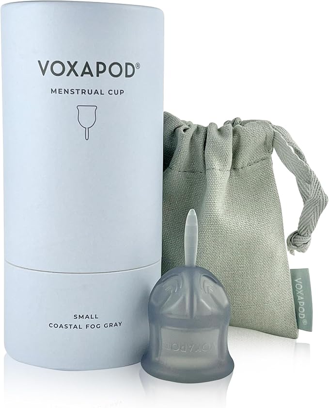 VOXAPOD Menstrual Cup Large Size with Case - #1 Active Cup - Wear for 12 Hours - Most Comfortable, Easy Removal, Leak-Proof - Reusable Period Cup Medical-Grade Silicone - Heavy Flow