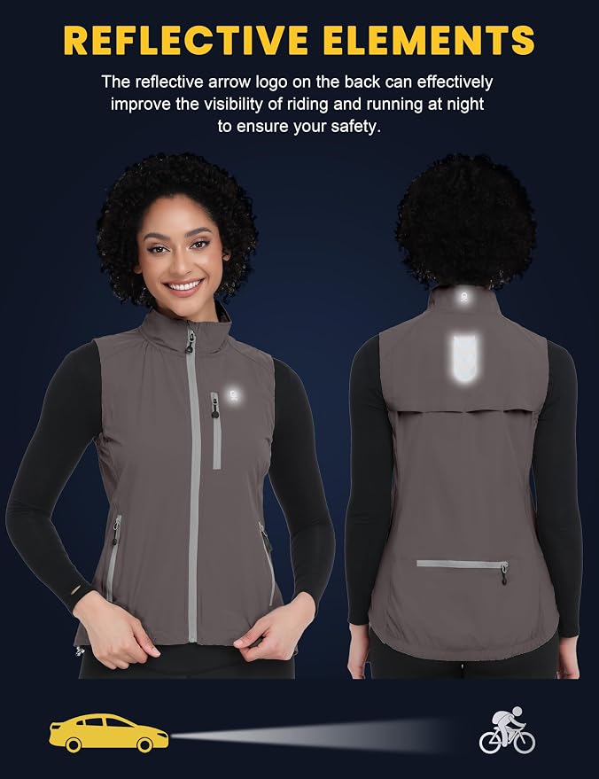 Little Donkey Andy Women's Lightweight Quick Dry Vest Windproof Summer Vest | Stretch Quick Dry Material, Windproof Breathable Vest, Cooling Effect Summer Outerwear, Running Cycling Golf Tennis Hiking