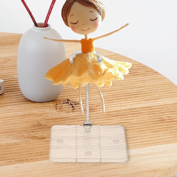 2 Pack Action Figure Stand Assembly Action Figure Display Holder Base Doll Model Support Stand for 3.75" and 6" Figures or Effects Clear 1/144 HG/RG Model Toy