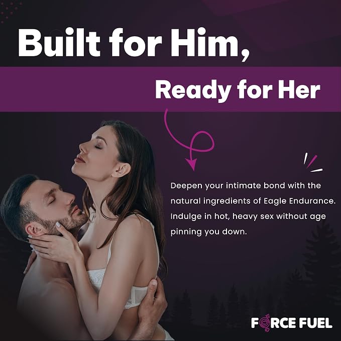 FORCE FUEL Herbal Supplement Sex Pills for Men – Last Longer in Bed and Enhance Erection Sensitivity – Includes Lab-Tested LJ100 Tongkat Ali & KSM-66 Ashwagandha – 30 Doses for Men Eagle Endurance