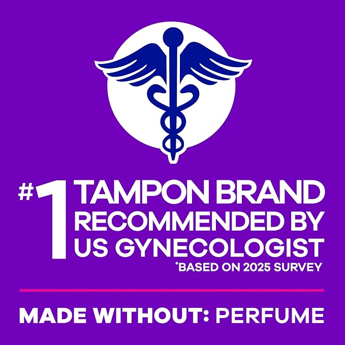 Tampax Radiant Tampons Multipack with Leakguard Braid, Regular/Super Absorbency, with Leakguard Braid, Unscented, 28 Count (Pack of 2)