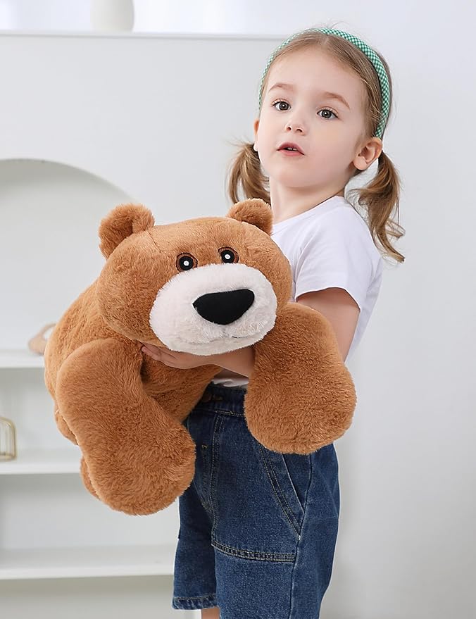 Weighted Bear Stuffed Animals 5 lbs, 24in Weighted Bear Plush for Kids Adults Boys Girl, Cute Plushies Soft Pillow Toy for Christmas, Valentine's, Birthday Gifts