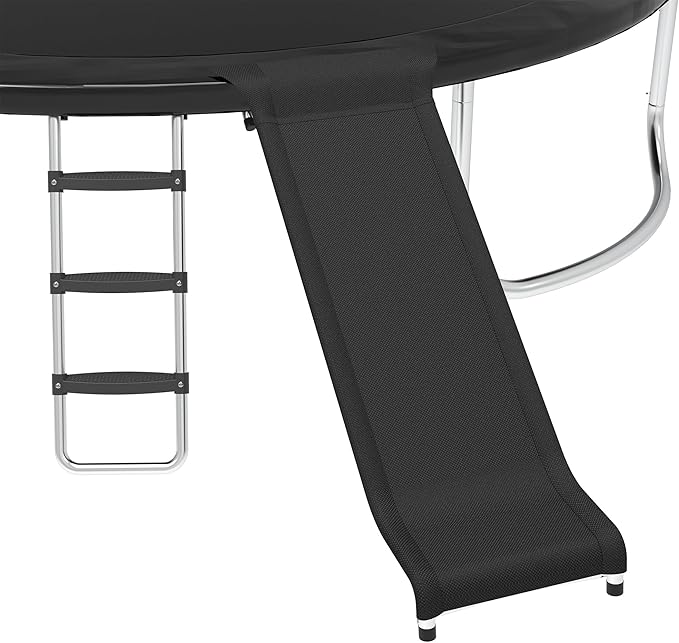 Trampoline Ladder and Slide Attachment,3-Step Universal Stair Slide for Kids,Trampoline Accessories & Replacement Parts,Fits 10 12 14 15 ft Trampoline Frame