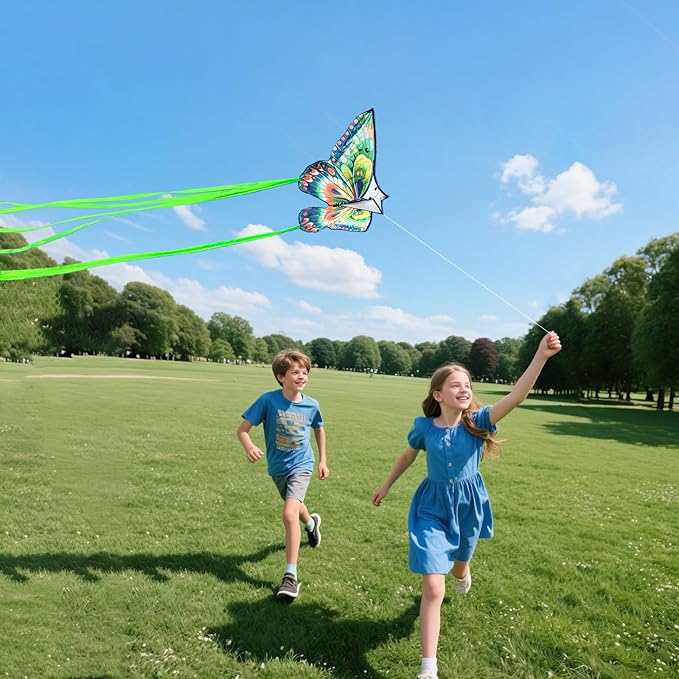 Mint's Colorful Life Butterfly Kite for Kids & Adults Easy to Fly, Large Single Line Kites with 300ft String Kite Handle
