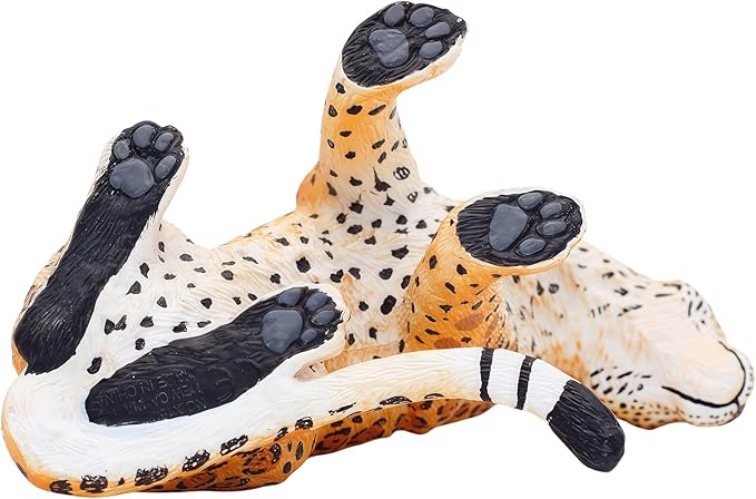 Gemini&Genius Yellow Leopard Action Figure Toy, Pard Toy 6 Inches Length Figurine Wild Animal, Panther Animal Model for Kids
