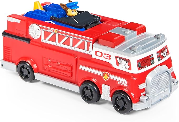 Paw Patrol, True Metal Firetruck Die-Cast Team Vehicle with 1:55 Scale Chase Toy Car, Kids Toys for Ages 3 and up
