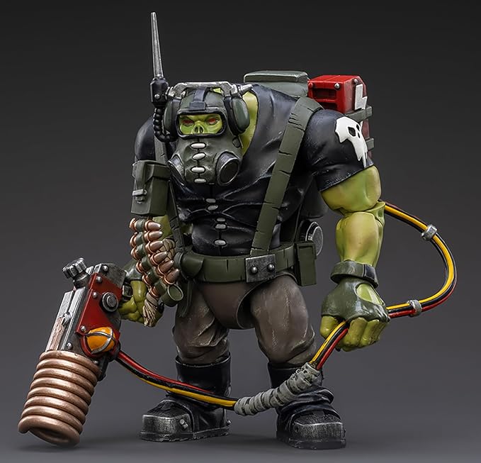 JOYTOY Warhammer 40K 1/18 Action Figures, Ork Kommandos Comms Boy Wagzuk Perfect for Collectors & Decor, Ideal Gift for Birthdays, Christmas, Character Figure - JT2979