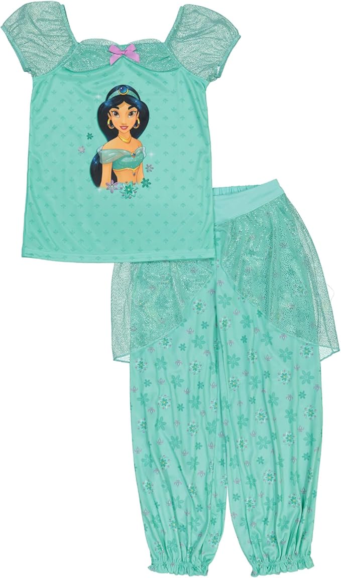 Disney Girls' Princess Dress Nightgown, Fantasy Gown, Soft & Cute Pajamas for Kids