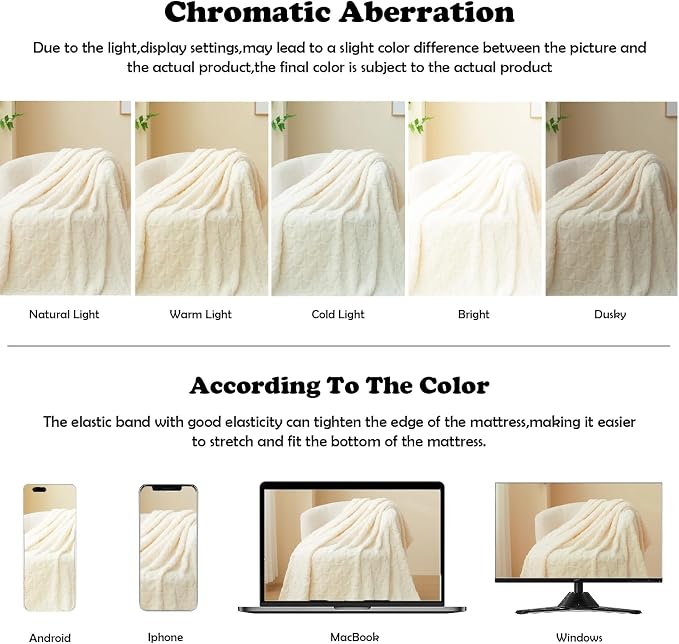 NEWCOSPLAY 3D Heart Checkered Flannel Twin Blanket, Off White, 60"x80" | Super Soft Cute Lightweight Decorative Premium Silky Fleece Blanket for Couch Sofa Bed, Gift for Women Men, All Season Use