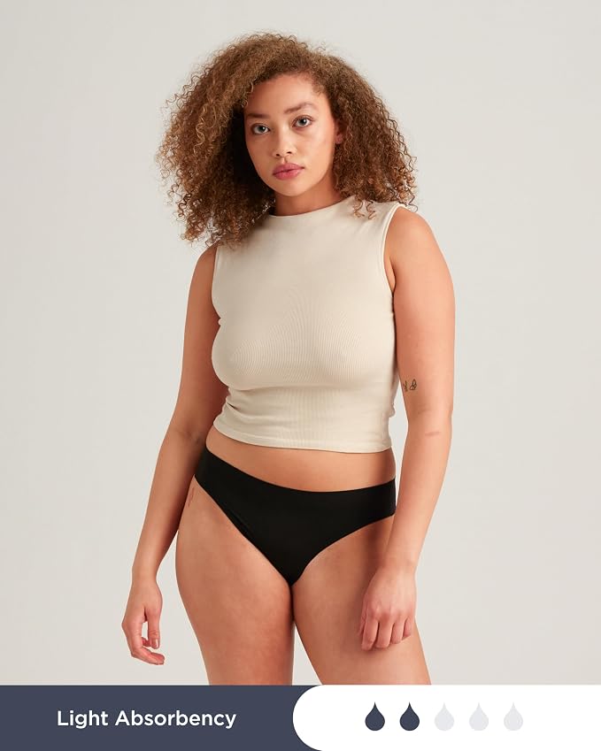 saalt Seamless Thong - Womens Period Underwear - Replaces 1 Liner or 2 Light Tampons