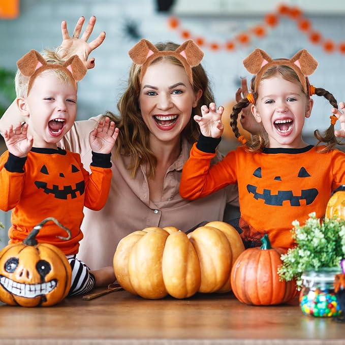 Plush Animal Ears and Horns Headband-Halloween Christmas Festival Theme Party Animal Cosplay Costume Headbands