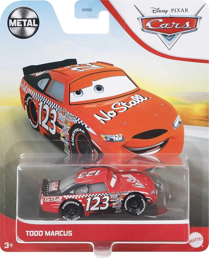 Disney Cars Toys Todd Marcus, Miniature, Collectible Racecar Automobile Toys Based on Cars Toys Movies, for Kids Age 3 and Older, Multicolor